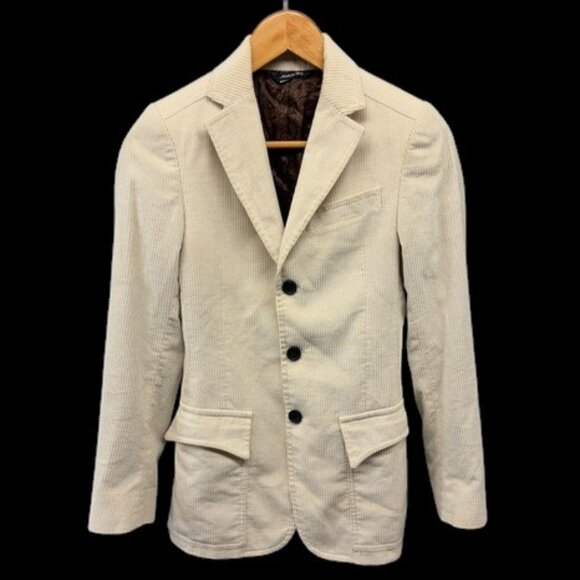 Dolce & Gabbana Blazer Women’s IT36 US0 Cream Corduroy Lined Jacket Italy - Picture 1 of 15